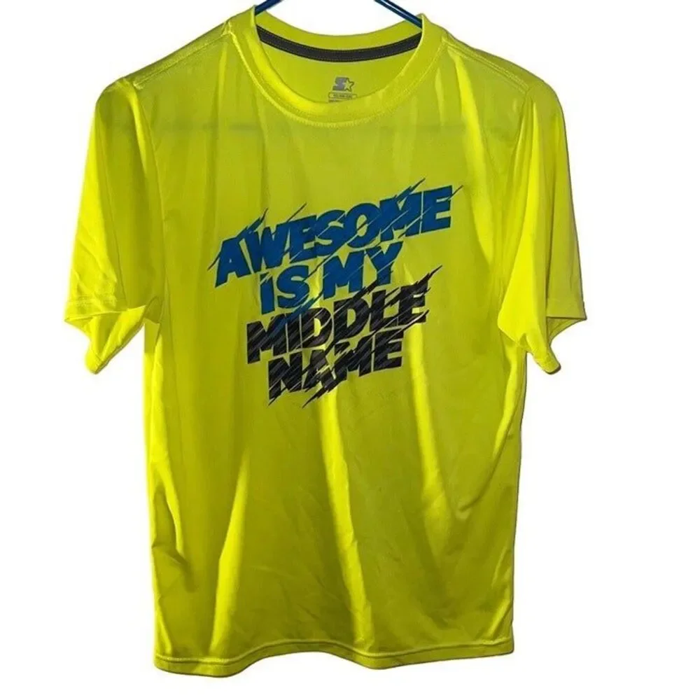 Starter Neon Yellow Boys Athletic Shirt XXL (18)